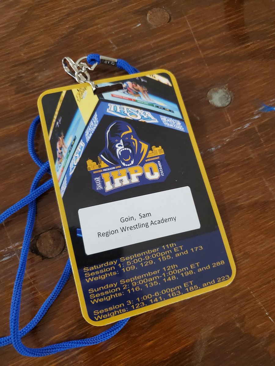 IndianaMat's tweet photo. How many wrestlers from @DOGSwrCP had their badges "stolen?" https://t.co/6PbETZSYKs