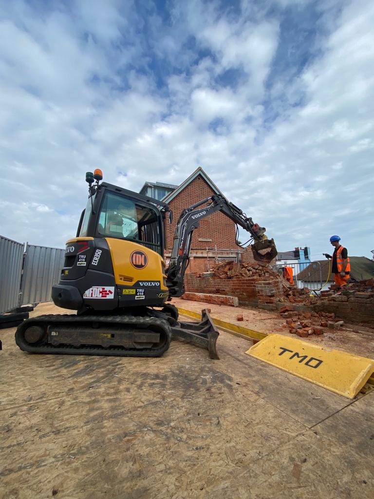 Start of a demolition and basement dig project #trickyone