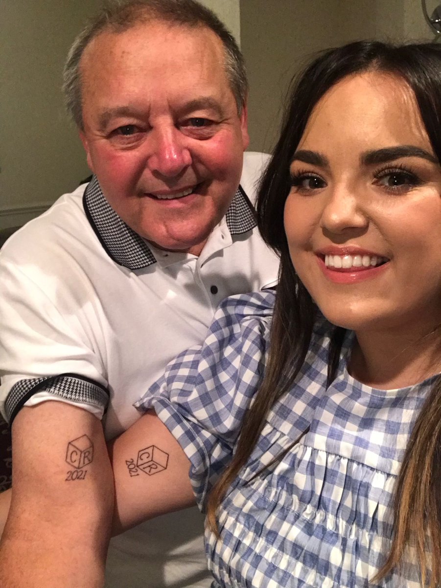 I love this wonderful grandad and granddaughter combo, so adorable and such fans of #thecube after they left us Chloe &amp; Rob got matching tats!