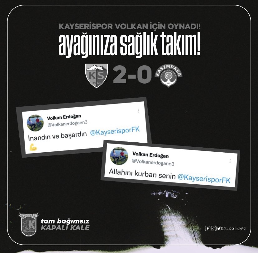 Teşekkürler takım. <a href="/KayserisporFK/">Zecorner Kayserispor</a>