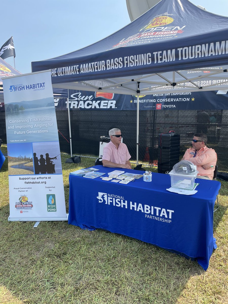 twradirector's tweet photo. Excited to have the @BassProShops US Open National Amateur Bass Fishing Team Championship on Old Hickory Lake today and also honored to serve on the #nationalfishhabitatpartnership.  #gofishtennessee https://t.co/OrroBkii5p