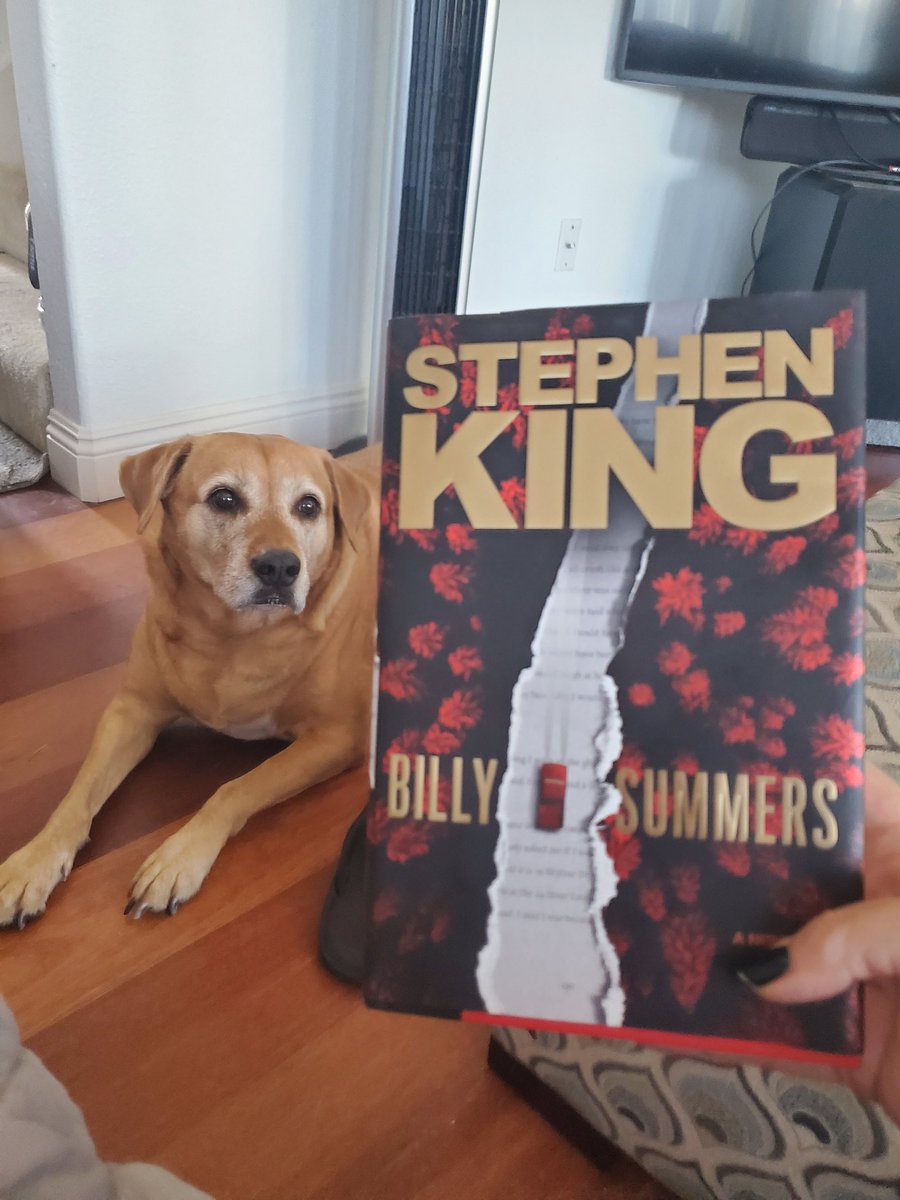 JenLandryEsq's tweet photo. Hey @StephenKing my Molly (aka The Sweetest Thing) and I just finished Billy Summers today. We loved every minute of it. 😁 https://t.co/7VZcTfgwgA