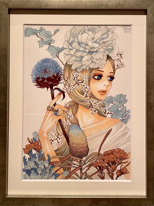 北海道立釧路芸術館で
9月20日まで開催中の
#安野モヨコ展 #ANNORMAL 。

澁澤龍彦さんの小説
「バビロンの架空園」の
表紙イラストも展示中です。

(スタッフ) 