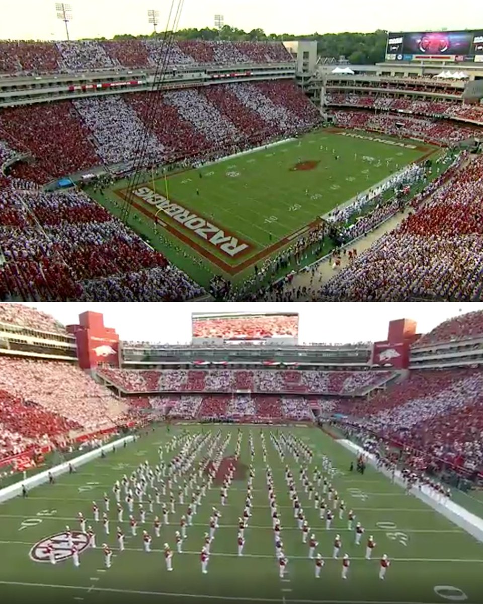 SECNetwork's tweet photo. This is how it's done 😍 @RazorbackFB https://t.co/Zuh2M0nOlP