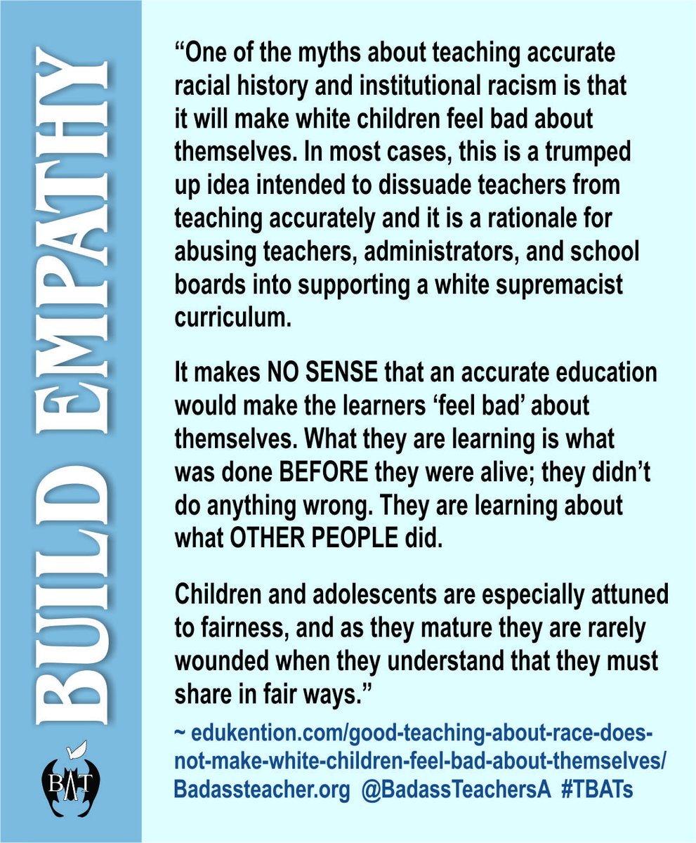 Being able to understand history from someone else's perspective is important. It builds depth of knowledge, &amp; more importantly, empathy. 
edukention.com/good-teaching-… #TBATs <a href="/MontanaBATs/">Montana</a> <a href="/NebraskaBATs/">NebraskaBATs</a> <a href="/kansasbats/">Kansas BATs</a> <a href="/OklahomaBATs/">OklahomaBATs</a>