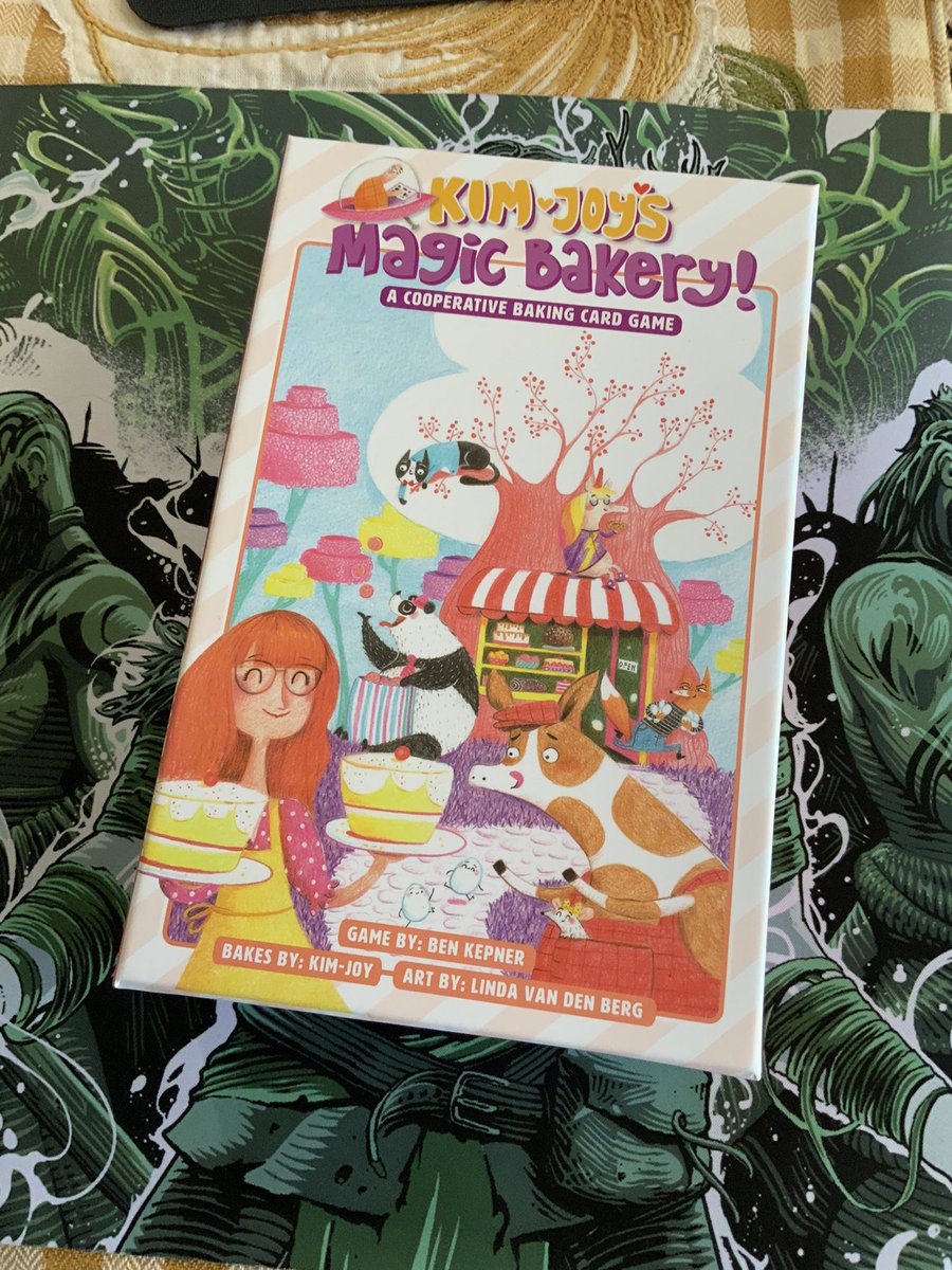 GailSimone's tweet photo. Oh, man!  I was sent a promo box for @kimjoyskitchen’s new baking game. MY WHOLE FAMILY LOVES IT.  Will cover it fully shortly, but MAN is it fun and charming!  Great job, @skyboundgames and all involved!

Kim-Joy’s Magic Bakery! Highest recommendation! https://t.co/vXPaQgmy4T