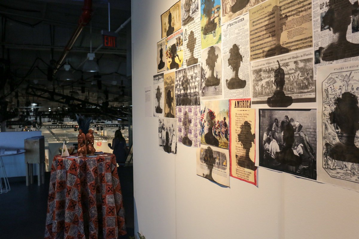 africa_nxt's tweet photo. A wall mural created with screen printed newspapers by @andshedontstop at the #NXTART salon. 

 #NXTART #AfricaNXT #ArtonPaper2021
#Africanart #Blackart #Diaspora #blackculture #art #Africa #artonpaper #artonpaperfair #newyorkcityartsweek #armoryweek #NewYork #ArtFair https://t.co/BFBIxotAFh