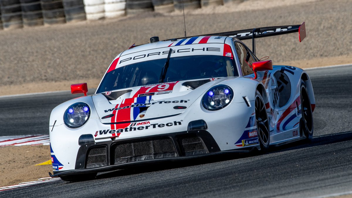 PorscheRaces's tweet photo. #IMSA - P3 in GTLM class for @CooperMacNeil in the No. 79 #Porsche #911RSR for tomorrow's #IMSAMontery race. And the #911GT3R results of @IMSA quali part 2 (for points):
P2 – @pfaffmotorsport @VanthoorLaurens
P6 – @WrightRac1ng @pLmotorsport
P9 – @hardpointteam @katherinelegge https://t.co/RPXfSfjfPP