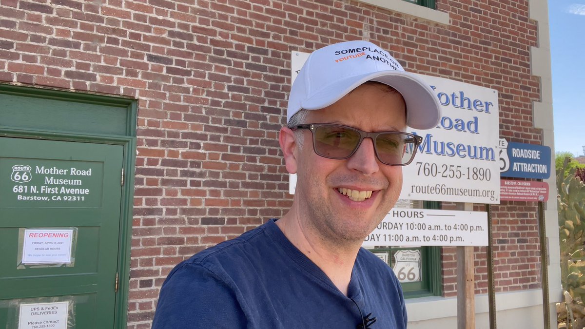 SomeplaceAnothr's tweet photo. Hi, I finally made it to the Mother Road museum in Barstow CA. They are always closed when I get there 🤪 Youtube channel link in Bio. #travelvideos #roadtrip #travel #route66 #roadsideattraction #route66roadtrip #historicroute66 #themotherroad #Barstowca #Barstow https://t.co/WsDBLKht2m