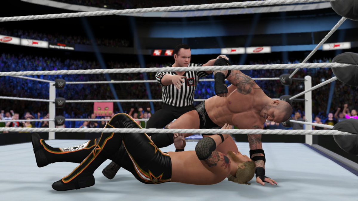 floydbanks2k26's tweet photo. @EdgeRatedR @RandyOrton @WWEgames @Xbox #TheViper continuing the beatdown on the #RatedRSuperstar, former Tag Team partner who won the tag titles with, the referee can't regain order. @EdgeRatedR is now in a fight for his life against
@RandyOrton.
#WWE2K16 #XboxShare #Edge #RandyOrton
#XboxOne #Xbox #PPVTrend https://t.co/lfmPyz9Jme