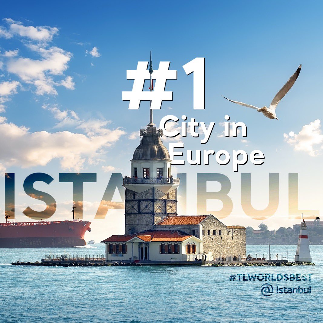 #İstanbul Avrupa'nın 1 numaralı şehri seçildi! 🥇

Travel + Leisure'ın bu yılki 'Dünyanın En İyileri Ödülleri'nde binlerce kişi İstanbul'u favori şehir olarak seçti. 🇹🇷 🇹🇷 
#TLWorldsBest #Turkey #Istanbul #BestCityEU #uluslararasıturizmyöneticileriPlatform #turtv #tourism