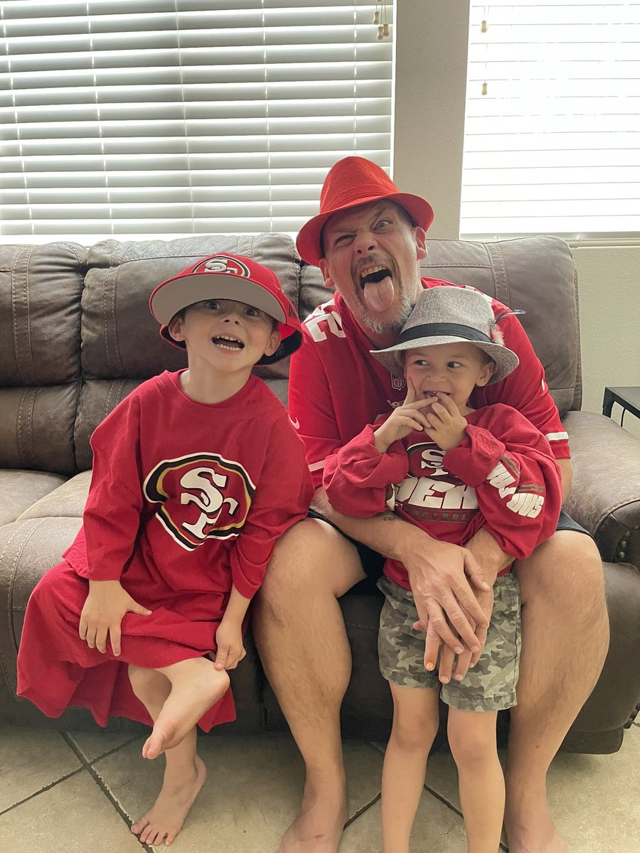 Waiting for tomorrow….. 
Time to tame the kitty cats!!!! 
#NinerGang #49ers #winning #familyofninerfans