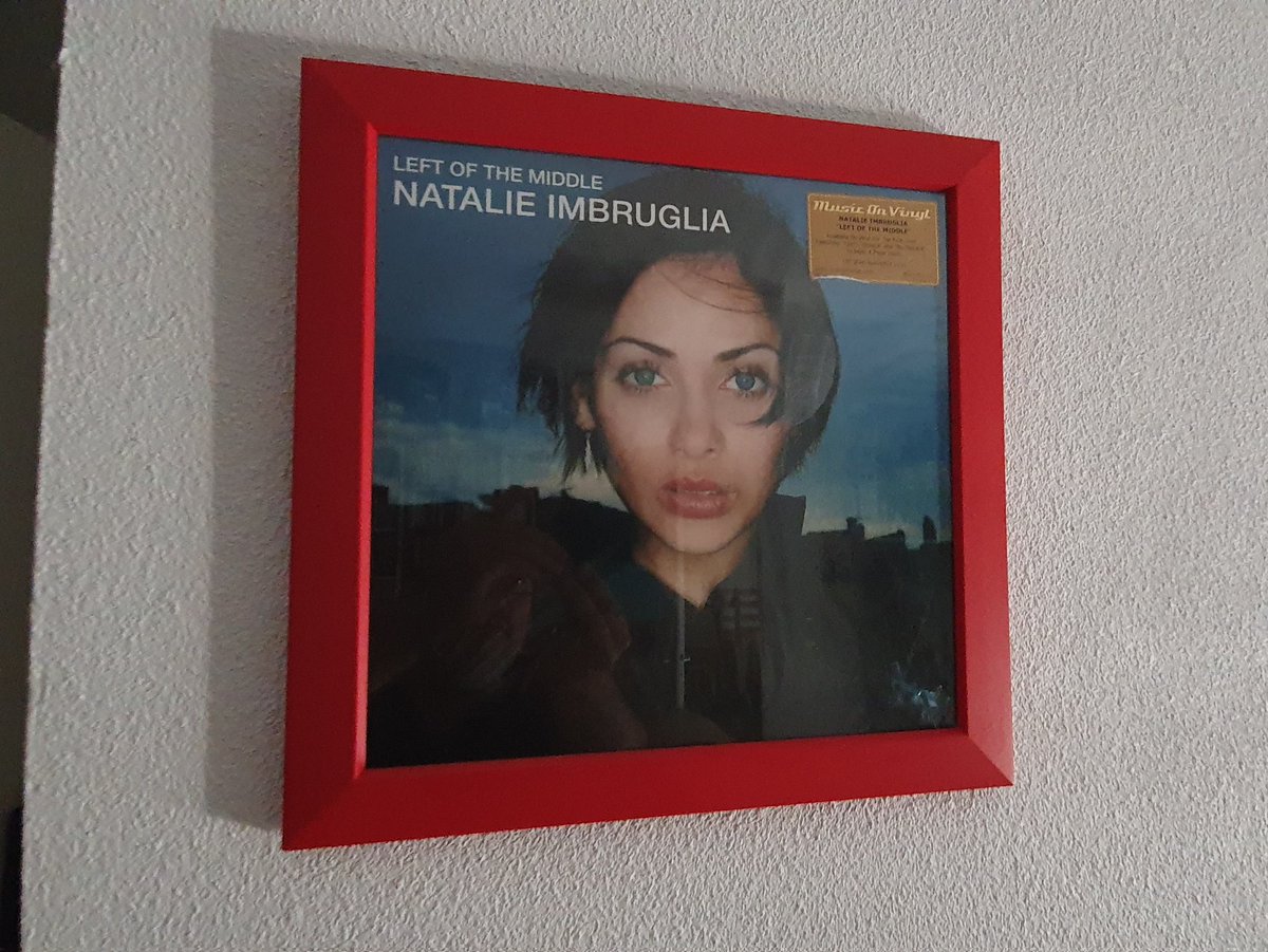 I framed her on my wall @natimbruglia @srimbruglia #natalieimbruglia #leftofthemiddle #framedvinyl #framedrecord