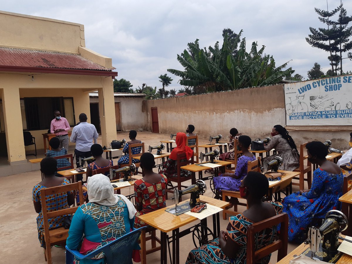 2day at LWD Center in <a href="/RwamaganaDistr/">Rwamagana District</a> 16 beneficiaries of #MASENGEMBAHAFI Prog: 2 Adolst girls and 14 #youngmothers have graduated in Tailoring and been given sewing machines 2 start their Cooperative. Guests:ES <a href="/KigabiroSector/">Kigabiro Sector</a> &amp;ED <a href="/LwdWork/">LWD RWANDA (Learn Work Develop)</a> Support: <a href="/bikesftworld/">Bikes for the World 🚲🌎</a> <a href="/SolangeTetero/">Tetero Solange</a>