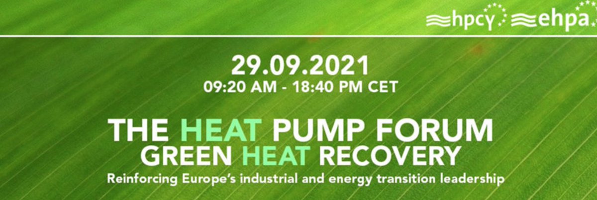 "Green heat recovery: Reinforcing Europe’s industrial and energy transition leadership” #HeatPumpForum2021 puts #heatpumps at the center of the #green, #digital, #costeffective #energytransition , and #industrialtransformation, <a href="/ClivetSpA/">Clivet S.p.A.</a> announces.

ejarn.com/detail.php?id=…