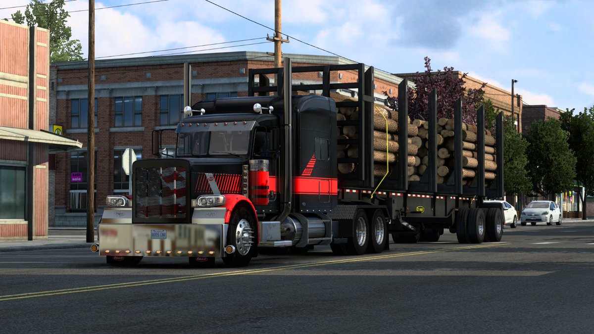Connor97391's tweet photo. big rig and small towns, the @PeterbiltMotors 389 is a beast @SCSsoftware https://t.co/0MqoWUryH7