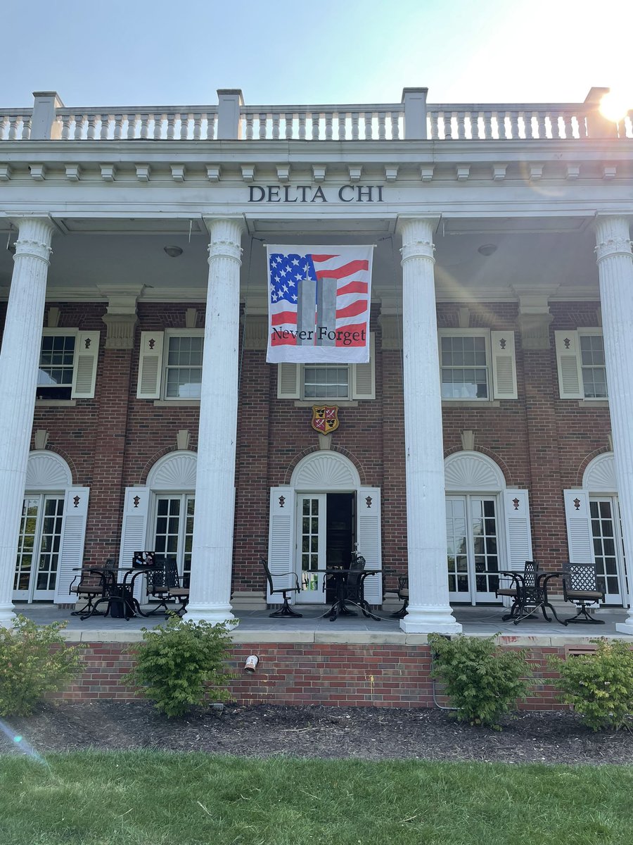 Tribute banner for the 20th anniversary of 9/11 is up. 

#NeverForget