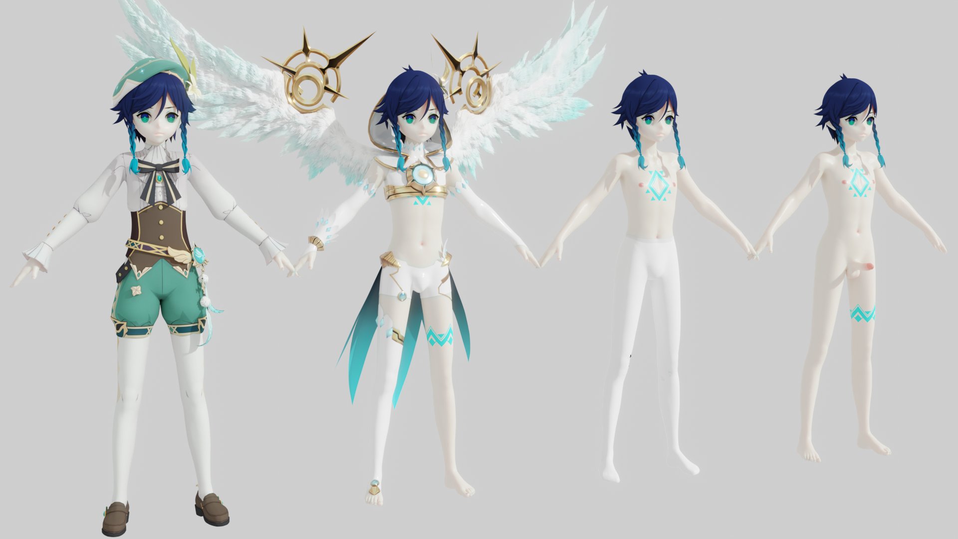 Zero3DAnimation on Twitter: I fixed some problems and gave venti some 