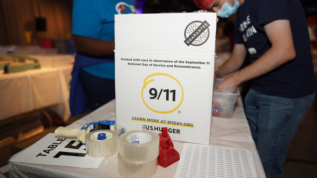 The NFL joined the @911day Meal Pack to help volunteers pack over 700,000 meals to families around New York City.