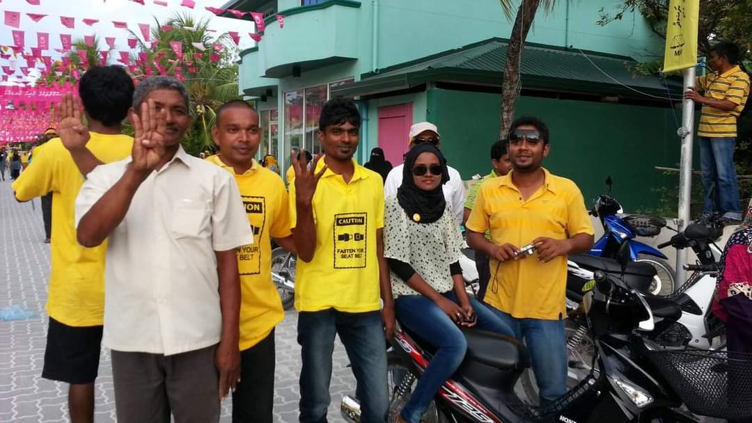Aliixxath's tweet photo. Picture: In 2014, during the 18th Majilis campaign in Fuvahmulah. 

Insha Allah I will be the first elected vice president of MDP_Fuvahmulah_City

Candidate no. 2️⃣ ✔️

#VoteIssis
#MDPfuvahmulah https://t.co/u6CaPg8lXe