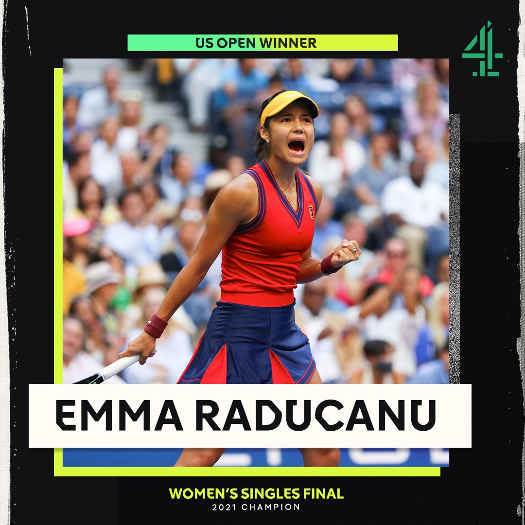 𝗨𝗦 𝗢𝗣𝗘𝗡 𝗖𝗛𝗔𝗠𝗣𝗜𝗢𝗡 🏆

What a battle, what a performance, what a victory.

History made <a href="/EmmaRaducanu/">Emma Raducanu</a> 👏

#USOpen | #C4Sport
