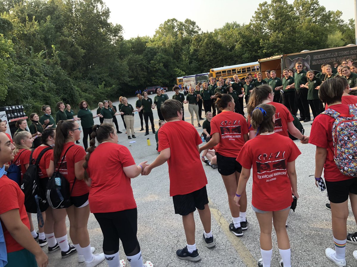 Some pre competition fun! 
<a href="/Fox_Bands/">Fox HS Bands</a> 
<a href="/mehlvillebands/">Mehlville Panther Band</a>