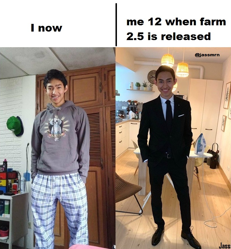 jassmrn's tweet photo. A few hours after the release of farm 2.5, am I the only one waiting like this? // A unas horas de estrenarse el farm 2.5, apoco soy el unico que lo espera asi?

#PVU $ PVU #PVUmemecontent https://t.co/kqJ8UiIMi3