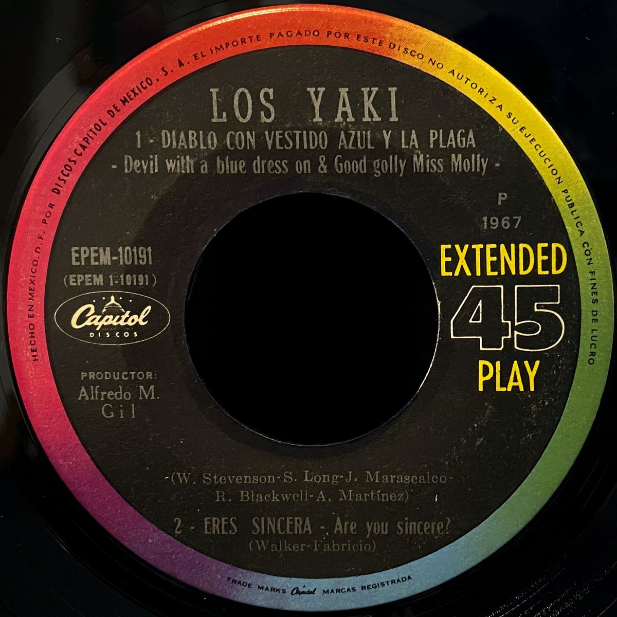 DAGUILARFOTO's tweet image. Los Yaki &quot;Diablo con vestido azul&quot; (1967).
Saturday Music en @Discopolis_mx #Avandaro50 #45rp #DiscoVinilo #Avandaro @bennyibarra PIX📷DA