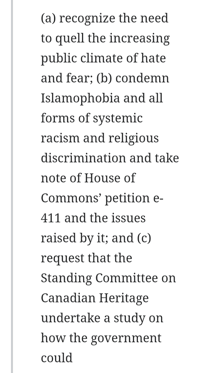 mustangmadd's tweet photo. @erinotoole voted against M103 cuz I who wouldn't
"Motion 103 calls on the government to "condemn Islamophobia and all forms of systemic racism and religious discrimination"
enough said
#Elxn44
#cdnpoli
#NeverAgainCPC https://t.co/VBQtYyQpgJ