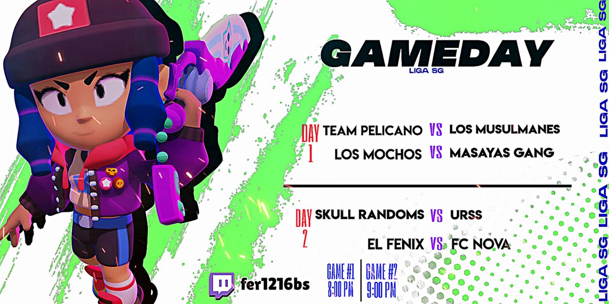 Liga SG 🐣💛
Jornada 2 
Trasmitido por en vivo <a href="/fer1216bs/">Mr. Pekka 💔</a> : 
twitch.tv/fer1216bs