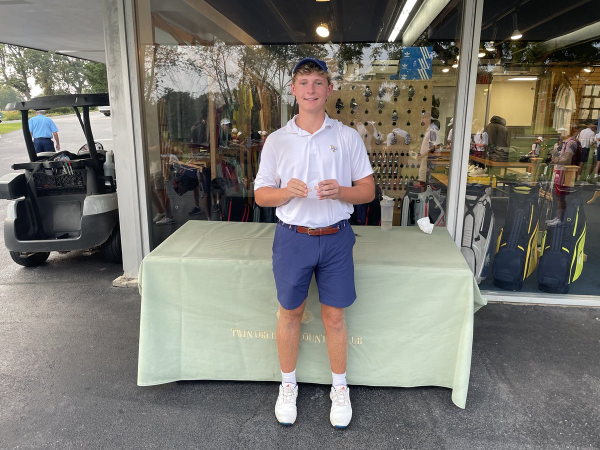 GolfScouts's tweet photo. ⁦@jackhmarshall⁩ wins the prestigious Deerfield Invitational with an even par 70 at Twin Orchard CC. ⁦@LFHS_Scouts⁩ https://t.co/teOg11RkDO