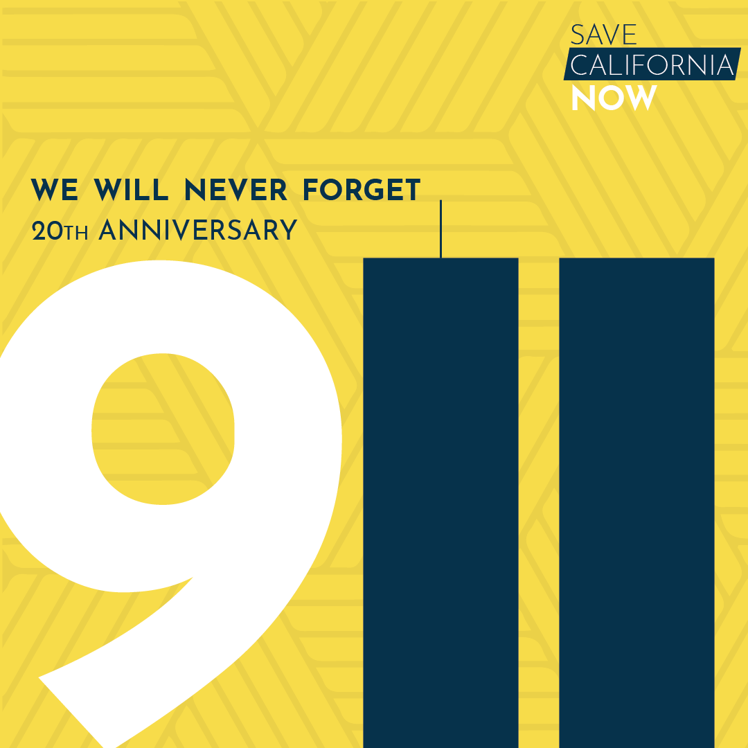 savecalnow's tweet photo. We will #NeverForget! 
#20YEARS911 #GodBlessAmerica https://t.co/c9hlb3La1I