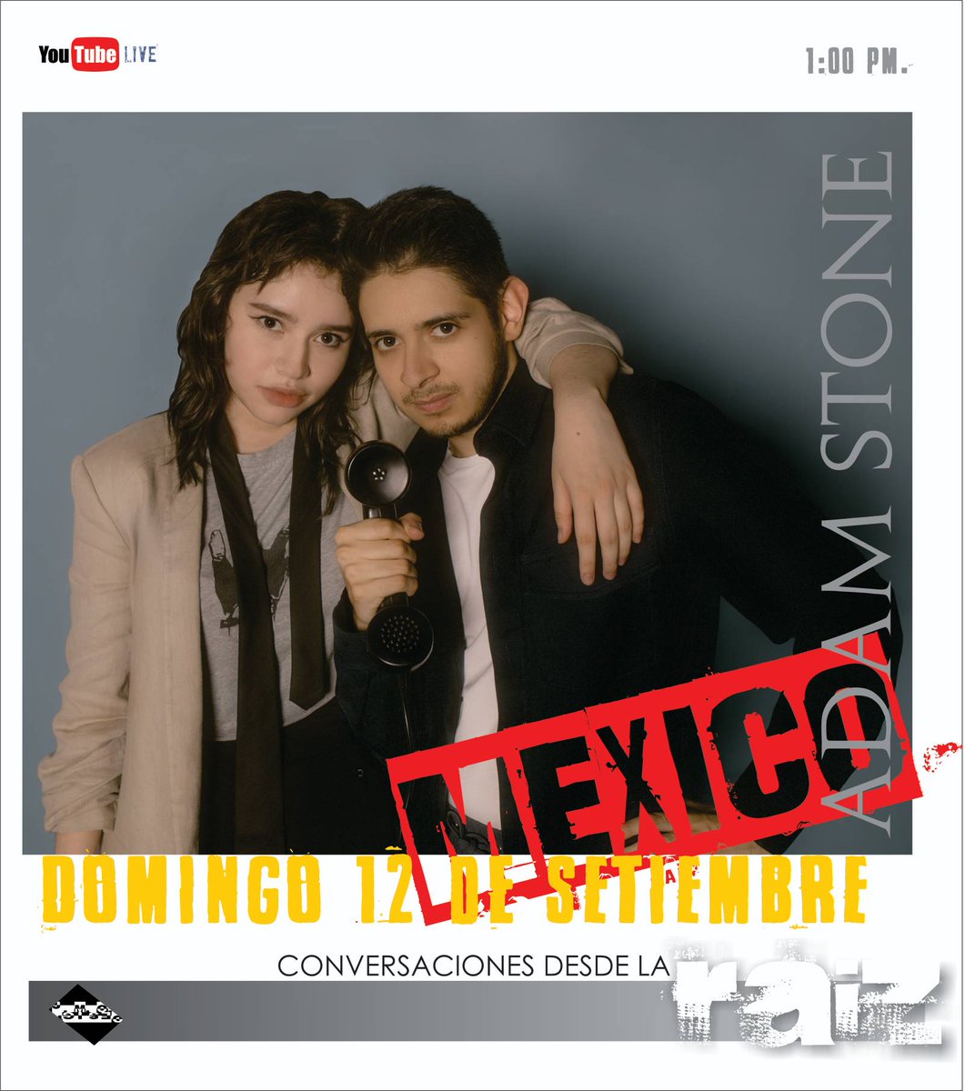 PeruanaRaiz's tweet photo. Este 12/09 volvemos a las conversaciones internacionales, con un gran artista desde México. Se hace llamar @itsadamstone y estaremos con él, desde la 1pm. Vía YouTube live, así que si te va, te conectas! https://t.co/7SvqCdBWuT