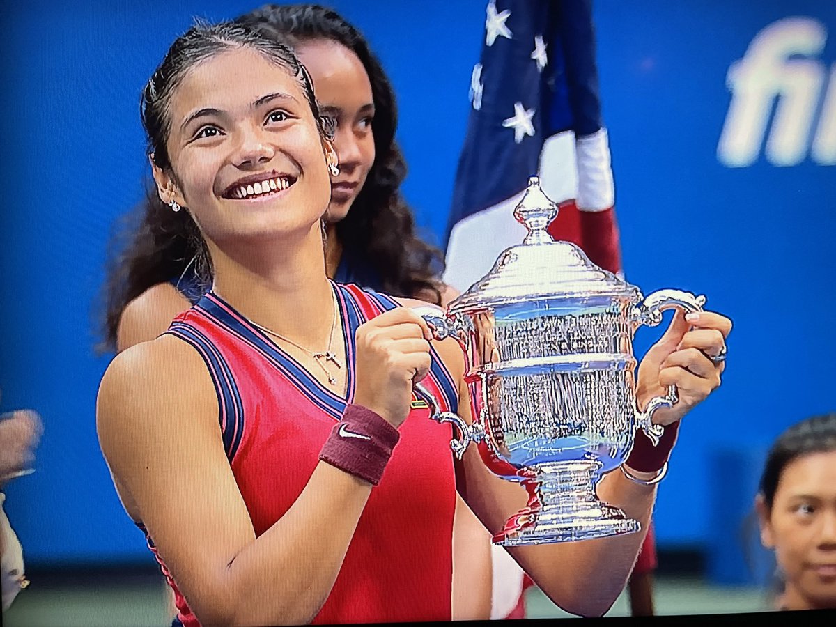 kjverity's tweet photo. THE US OPEN CHAMPION 2021 ... ... ... @EmmaRaducanu @TeamGB https://t.co/NRP9y9AeCu