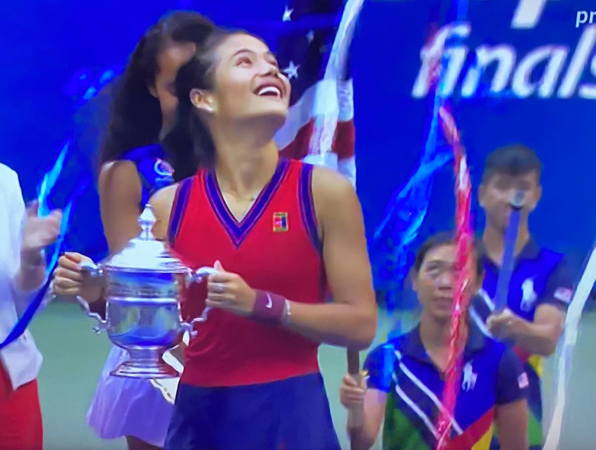 What a champion #USOpen2021 Emma #Raducanu you are an inspiration ❤️❤️❤️