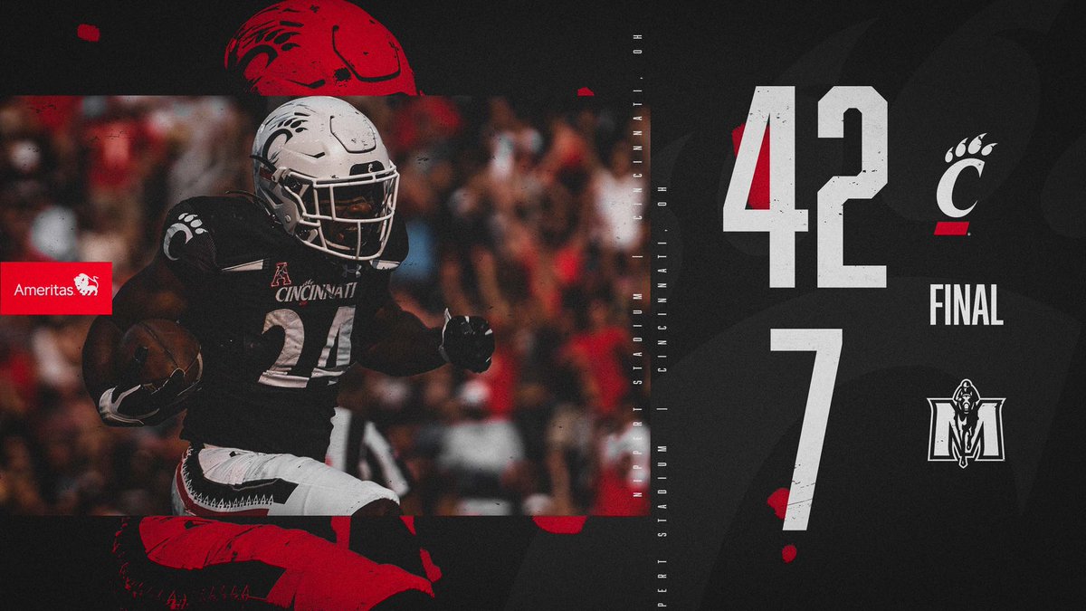 Final from Nippert Stadium.
That’s 𝟮𝟮 𝗦𝗧𝗥𝗔𝗜𝗚𝗛𝗧 at home❗️

#Bearcats
