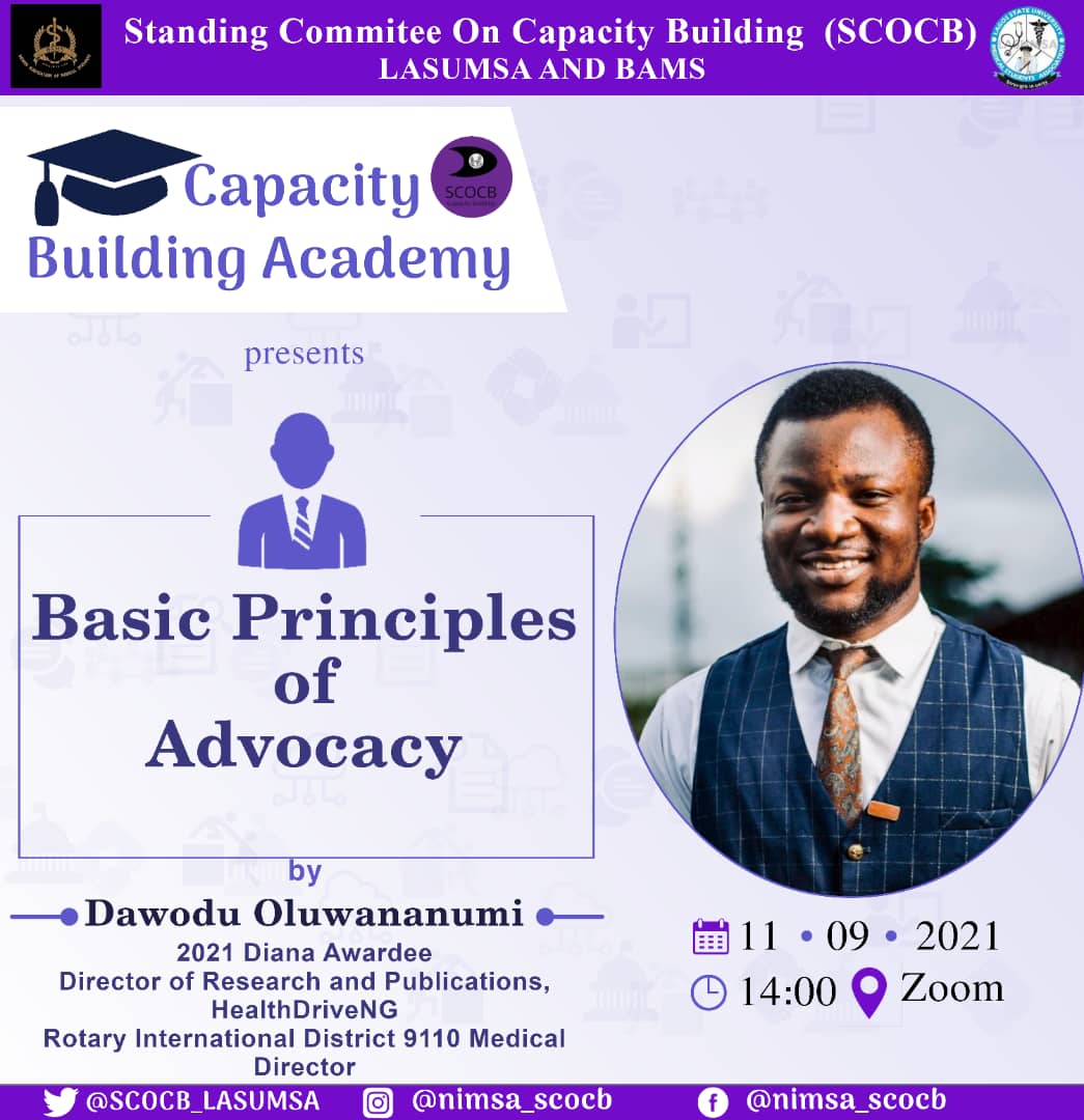 SCOCB_LASUMSA's tweet photo. Another successful Capacity 💜 Building session today where we had Dawodu Oluwananumi @success_imprint, award winning social entrepreneur, a recipient of the 2021 Diana Award @DianaAward and Student Ambassador, Royal Society of Tropical Medicine and Hygiene United Kingdom @RSTMH https://t.co/QM3vBlJblS