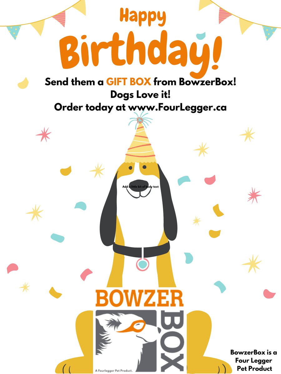FourLeggerBox's tweet image. Surprise them with a Subscription to BowzerBox. Dogs love it! 🐶❤️📦🎉

#DogBox #BoxForDogs #BowzerBox