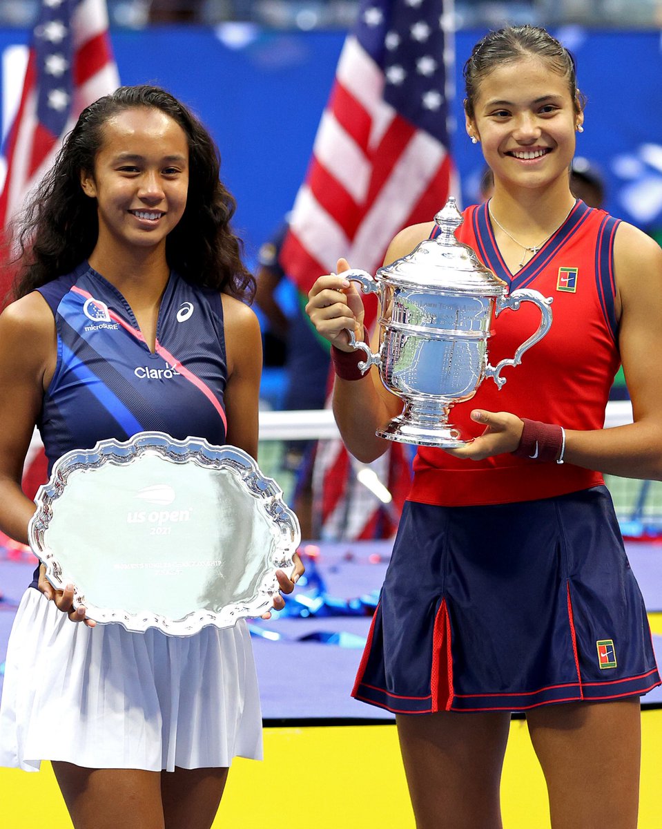 Thank you, <a href="/EmmaRaducanu/">Emma Raducanu</a> and <a href="/leylahfernandez/">leylahfernandez</a> 🙌

You’ve given us all so much happiness. Love watching you play 💙