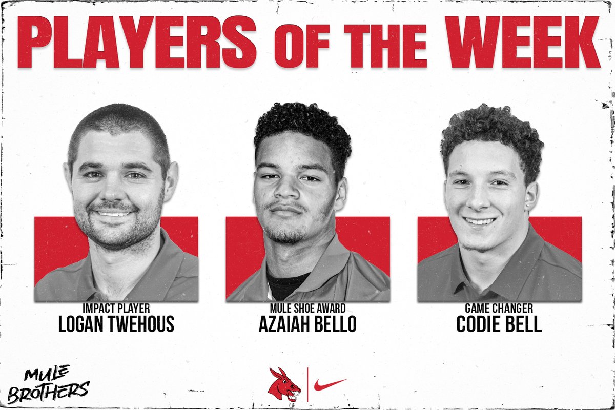 Congratulations to our Players of the Week for Week 2!

#MuleBrothers
#teamUCM