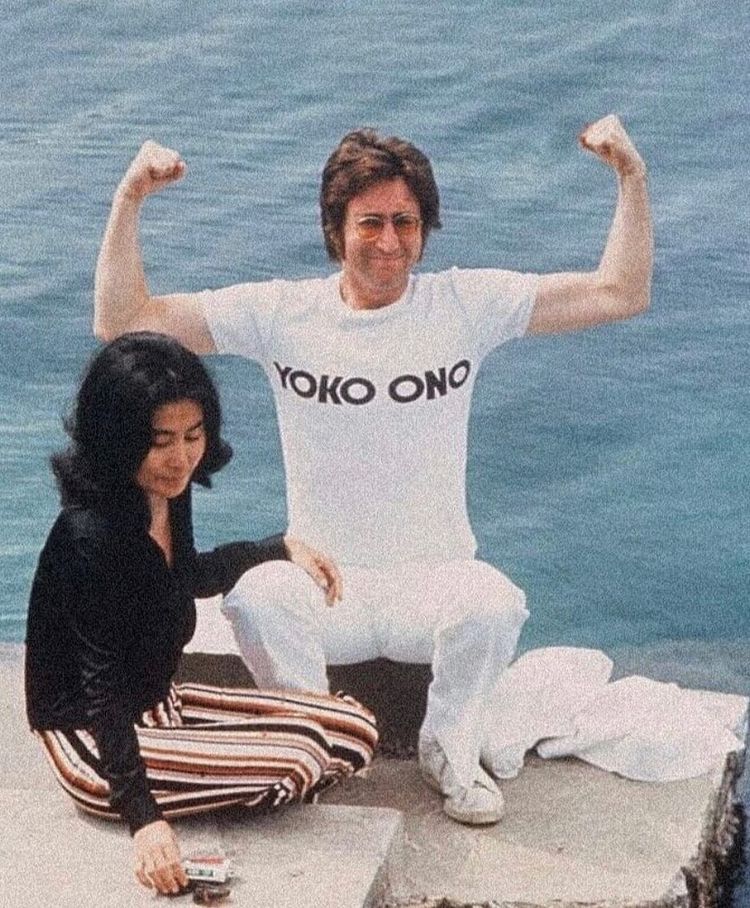 John Lennon and Yoko Ono in Cannes, France, 1971.