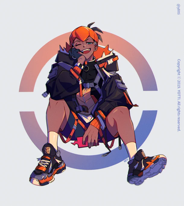 #repostday #PokemonSwordShield 

Techwear Ver.
💙Nessa &amp; Raihan (야청 &amp; 금랑)🧡 