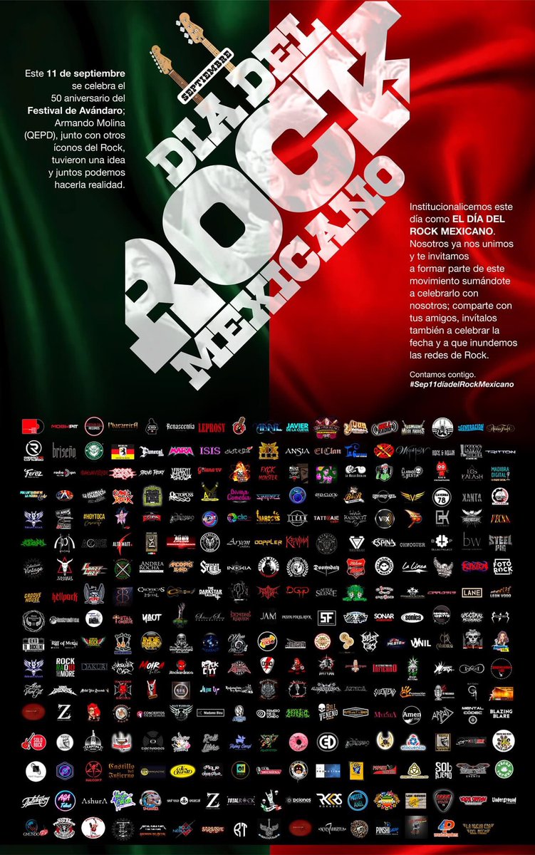 Feliz día del rock mexicano!!!
Nos unimos a esta alternativa apoyando siempre el rock nacional!!!