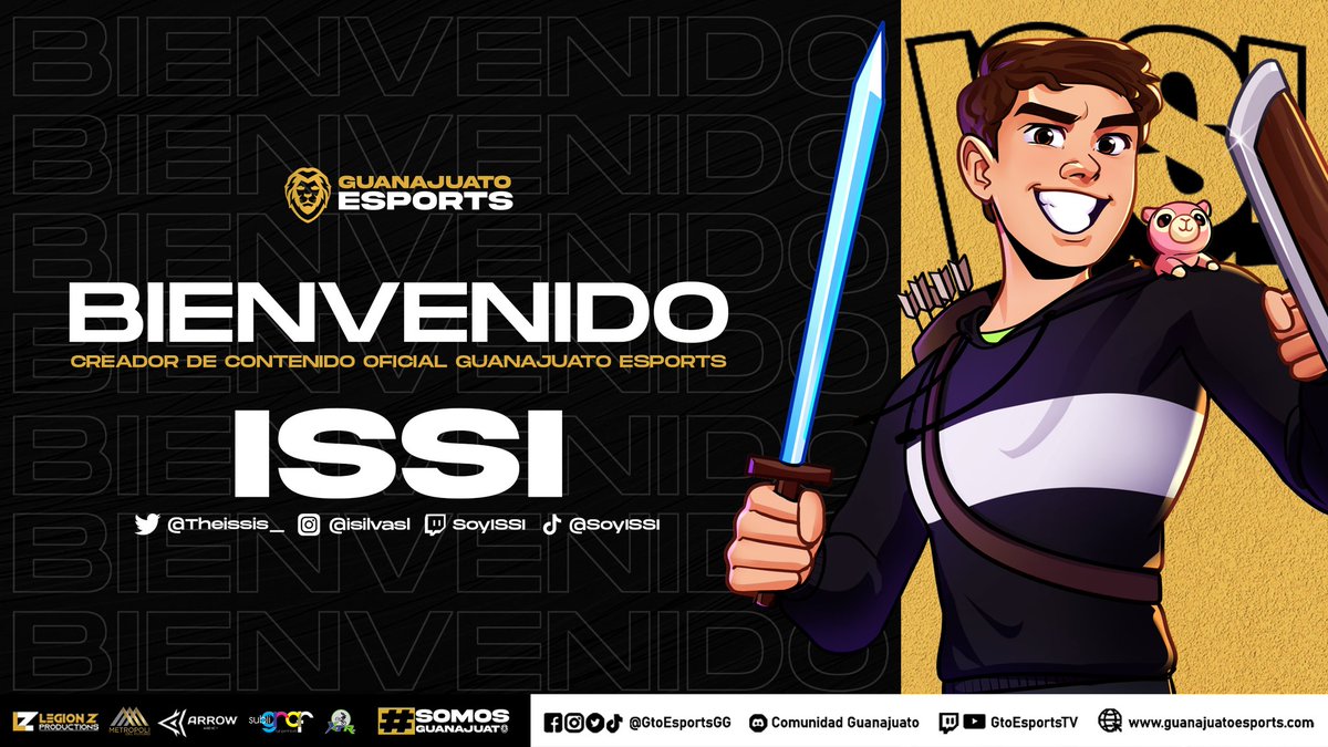 ＢＩＥＮＶＥＮＩＤＯ  ＩＳＳＩ 🎮🎙️

Desde Nicaragua 🇳🇮 llega <a href="/theissi_/">Soy ISSI</a> con lo mejor de #BrawlStars para unirse a nuestras filas. 🦁🖤💛

Esta noche no te pierdas su primer directo con melena puesta. 😏🎙️
📺 Twitch.tv/SoyIssi  
⏰ 20:00 hrs. 🇲🇽

#SomosGuanajuato