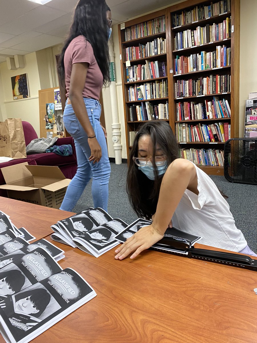 behind the scenes of BROADS' DECLASSIFIED YALE SURVIVAL GUIDE: available now in a dining hall near you!! featuring how-to lists, advice to past selves, primers from orgs like <a href="/bsdyale/">Black Students for Disarmament at Yale</a>, <a href="/YaleEJC/">Yale Endowment Justice Collective</a>, DEFY, and more ✏️💃