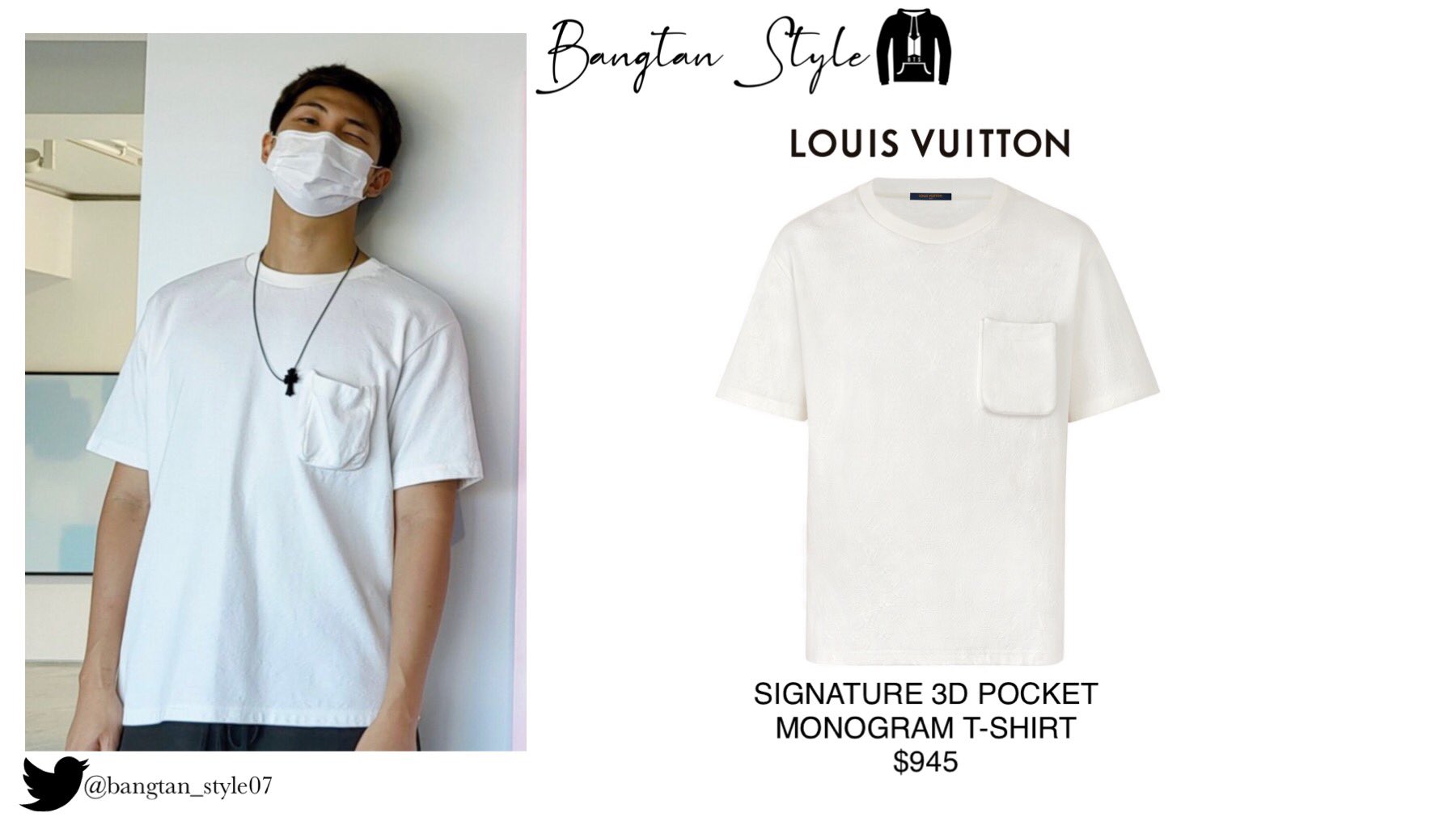 Louis Vuitton Signature 3d Pocket Monogram T-shirt - White