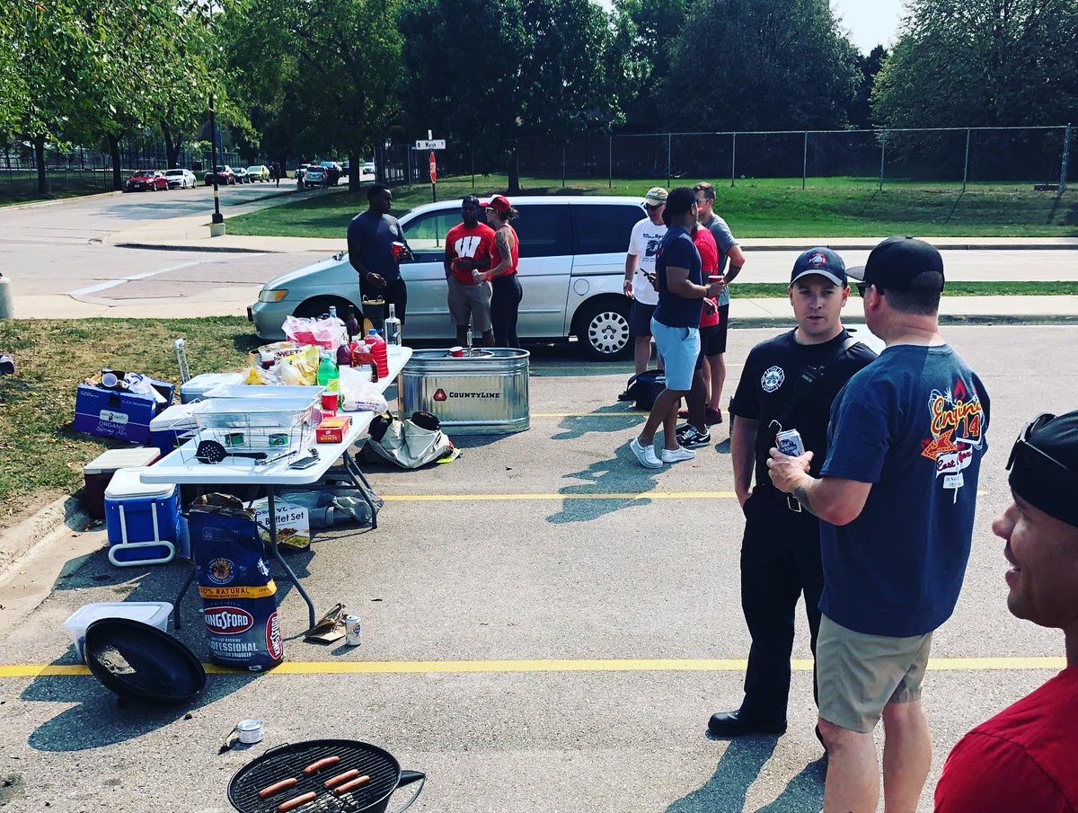 Today the Sable Flames kicked off the first annual Sable Flames Badger Tailgate. What a way to come together in rememberable of those who gave their lives 20 years ago. #GameDay #9/11 #NeverForget #SableFlames #GoBucky