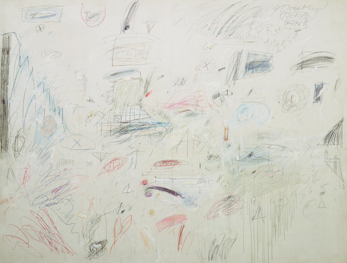 Cy Twombly, The Italians, Rome, January 1961 moma.org/collection/wor… #cytwombly #museumofmodernart