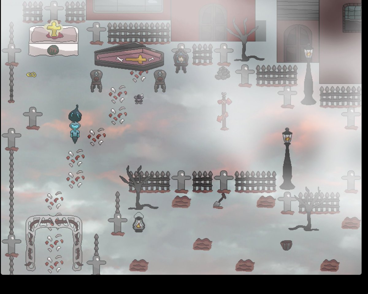 Knightly44's tweet photo. Since school's not killing me anymore, here's some pics for #screenshotsaturday for my game #Ultionem.

It's really small, but here's an area of a dungeon I'm working on and an enemy! #pixelart #gamedev https://t.co/yvXcEh0vJ5