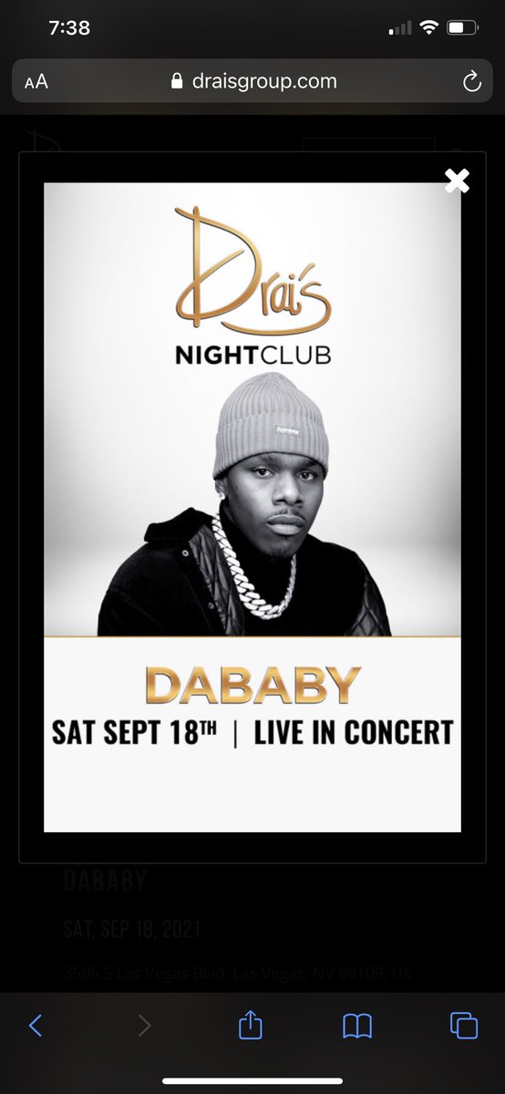BETTYROC's tweet photo. Soo I’m going to Vegas next week! Looked up night clubs and my favorite rapper will be there while I’m there so I’m def attending the show!! It’s lit @DaBabyDaBaby #704shit https://t.co/KQGtUN96Ql